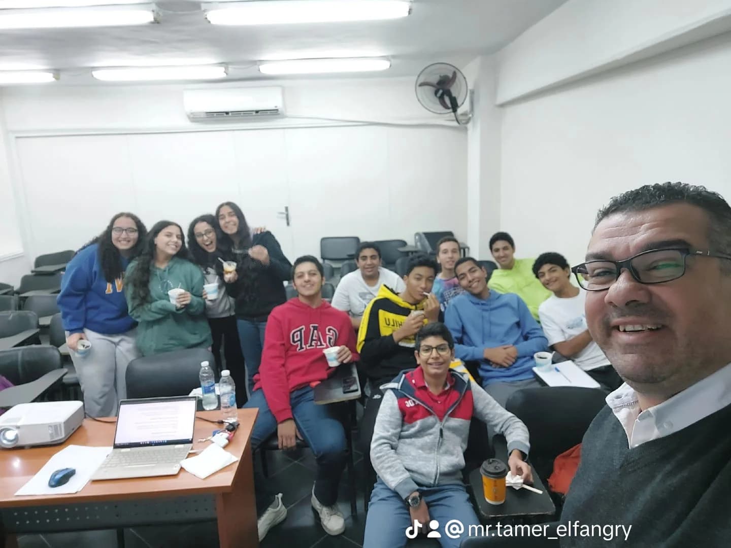Student score and congratulations from Mr. Tamer Elfangary